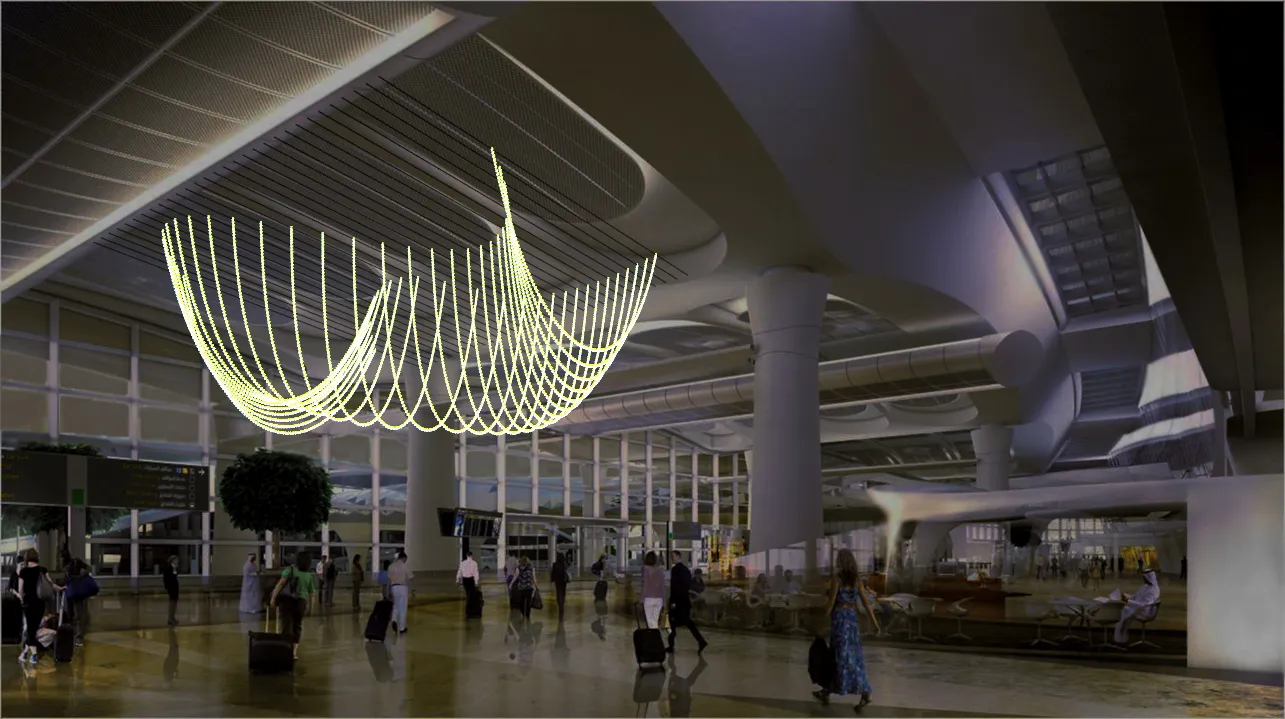 Abu-Dhabi-Lichtskulptur: Studio Waldemeyer