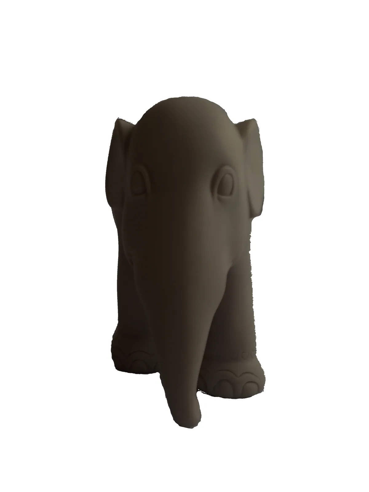 Elephant-Skulptur, Frontansicht
