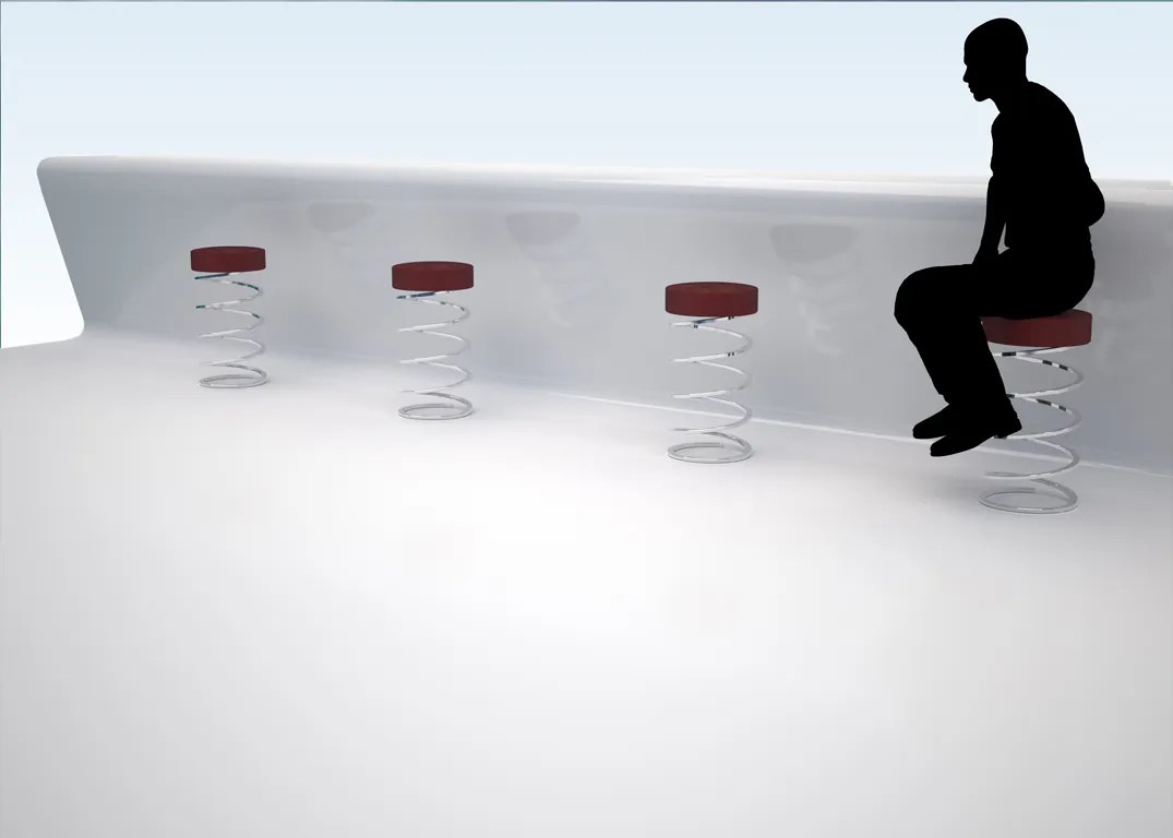 Hooke stool render