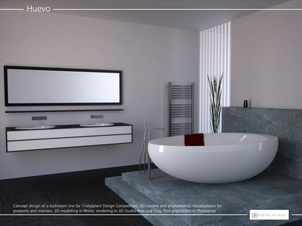 Huevo-Konzeptboard: Wanne, Becken und Armatur