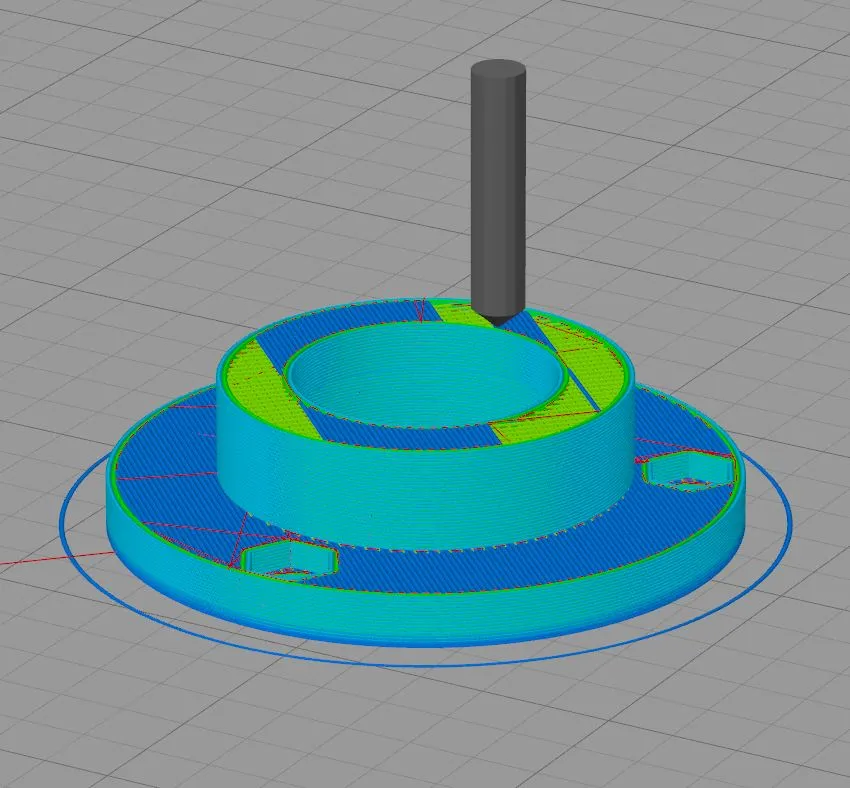 3D-gedruckte Getriebesimulation für den Ringmechanismus