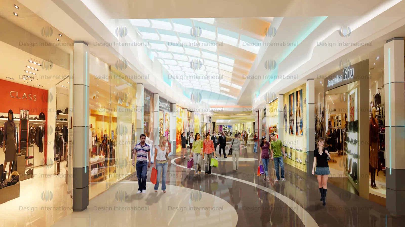 Shopping centre 3D model view