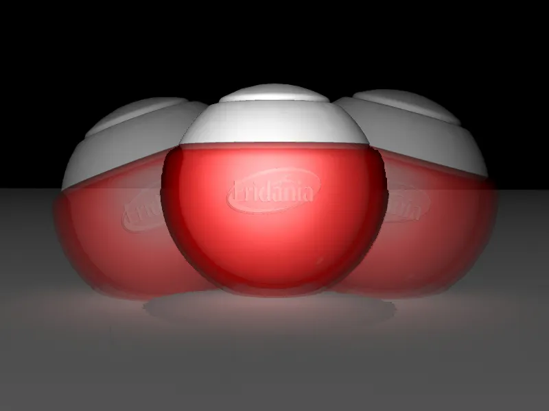 Sugar-Ball-Rendering, Seitenansicht